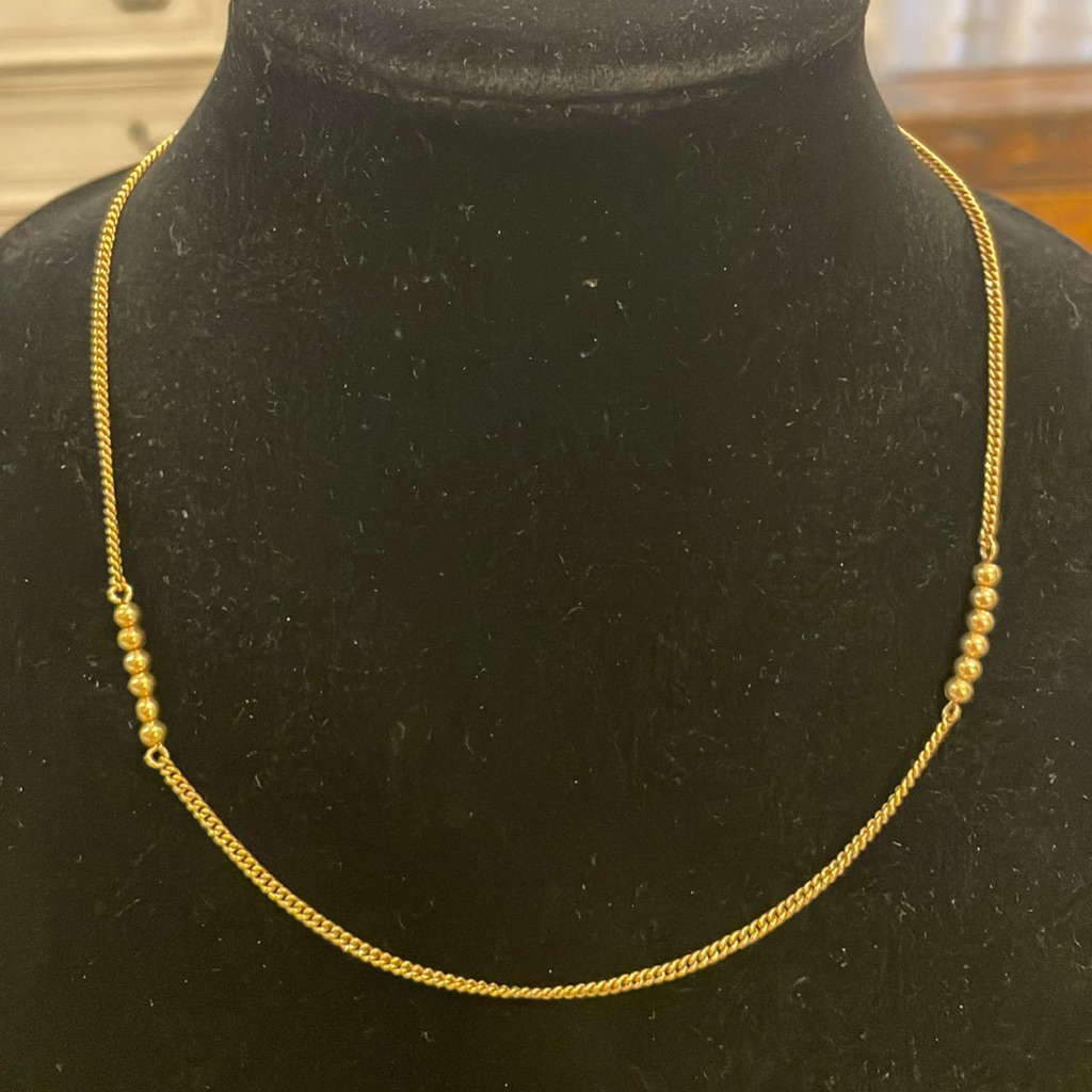 Vintage Avon Gold Tone Beaded Choker Collar Statement Necklace 18$